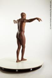 Nude Man Black Slim Bald Realistic